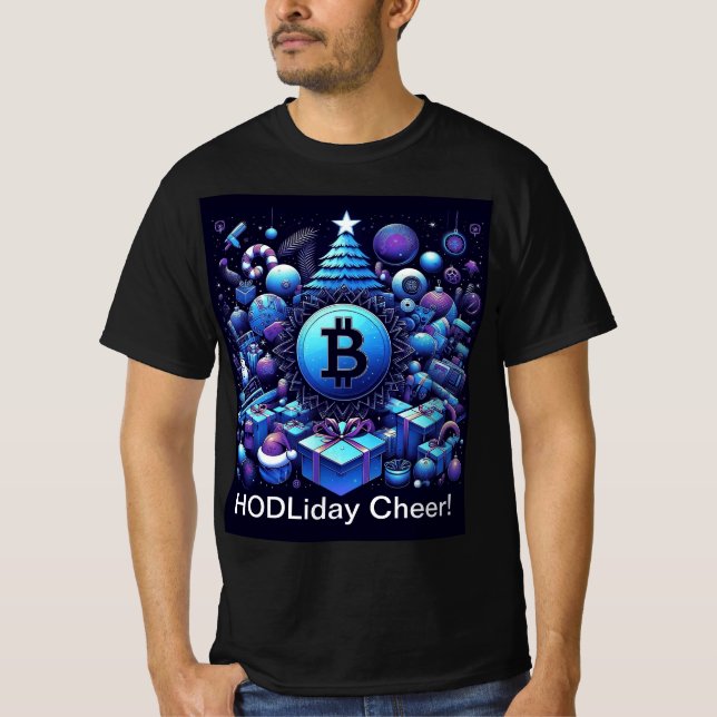 HODLiday Cheer Crypto Christmas T-Shirt (Front)