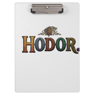 Hodor. Funny Minimal Quote T-Shirt Clipboard