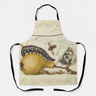 Hoefnagel Vintage Pear & Insects 1500s Renaissance Apron