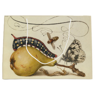 Hoefnagel Vintage Pear & Insects 1500s Renaissance Large Gift Bag