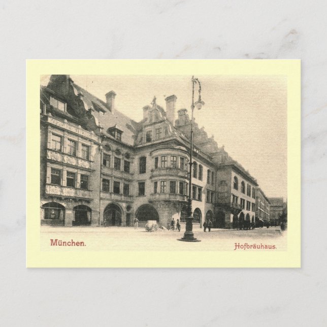 Hofbrauhaus, Munich, Germany 1900 Vintage Postcard (Front)