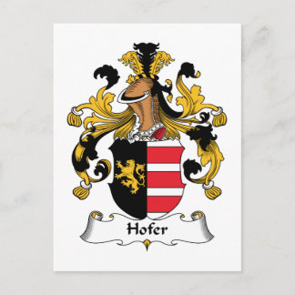 Hofer Family Crest Postcard