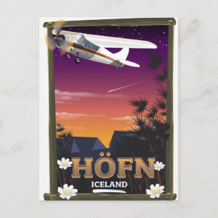 Höfn Iceland Flight poster Postcard