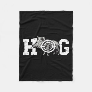 Hog Boar Wild Hog Hunting Wild Boar Pigs Wild Hog  Fleece Blanket