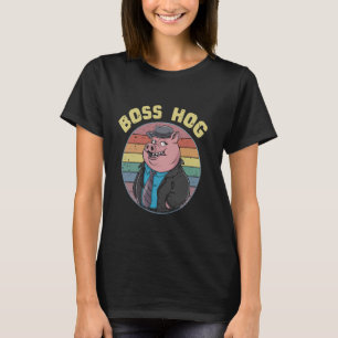 Hog Boss Funny Swine Costume Animal Cool Pigs Humo T-Shirt
