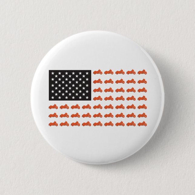HOG-Flag---Orange 6 Cm Round Badge (Front)