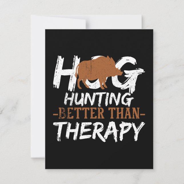 Hog Hunting Boar Hunting Card (Front)