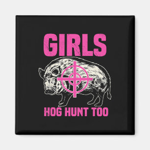 Hog Hunting Boar Pig Hunter Huntsman Magnet