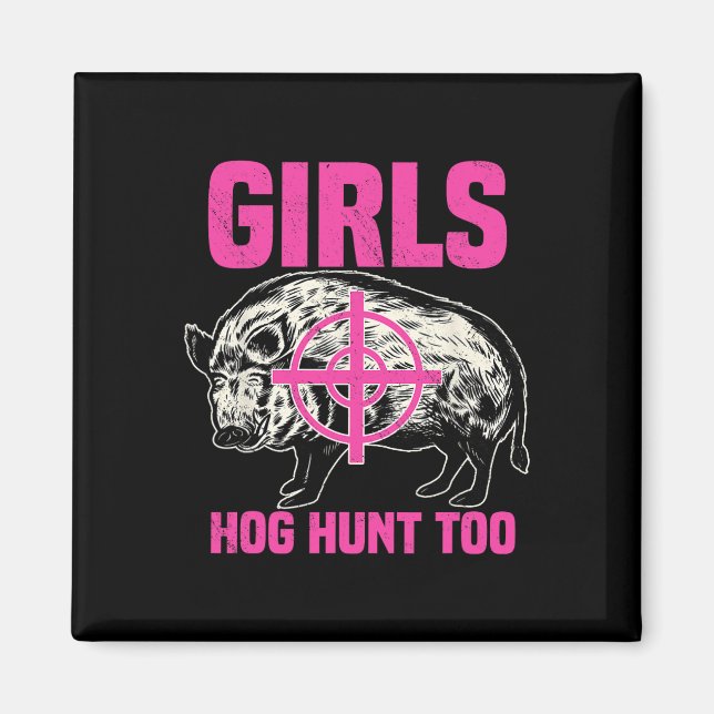 Hog Hunting Boar Pig Hunter Huntsman  Magnet (Front)
