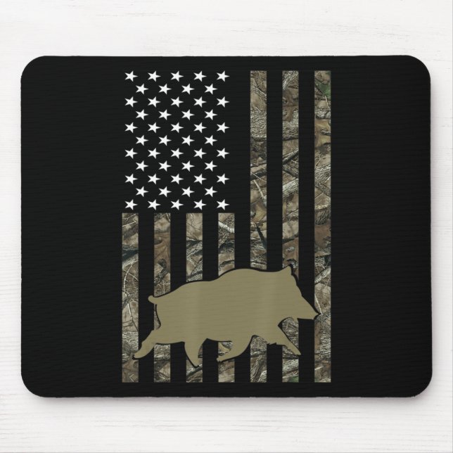 Hog Hunting For Men Women Wild Boar Pig Hunter Mouse Pad (Front)