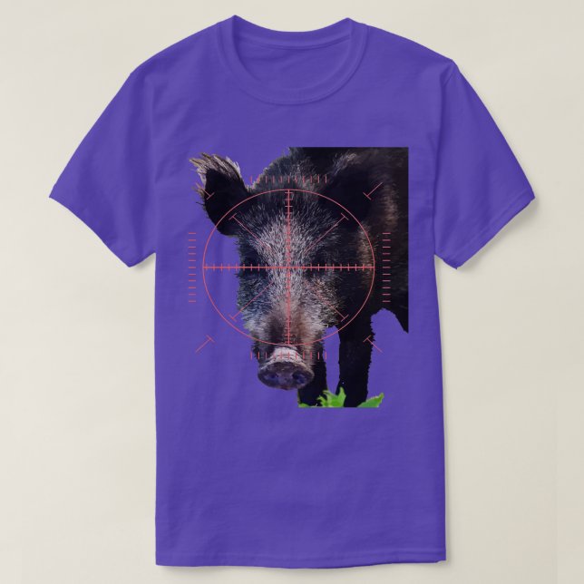 Hog Hunting Wild Boar In Sight Vector Art 1 T-Shirt (Design Front)