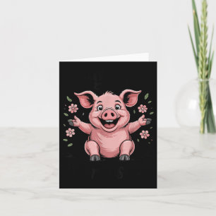 Hog Pink Funny Wild For Jesus Meme Cute Christian Card