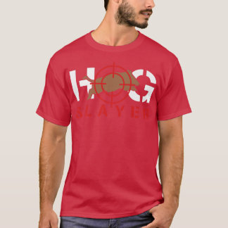 Hog Slayer Hunting Wild Boar Pig Hunter Premium  T-Shirt