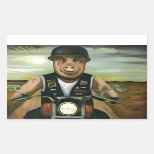 Hog Wild Rectangular Sticker