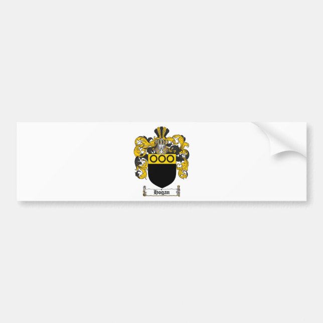 HOGAN FAMILY CREST -  HOGAN COAT OF ARMS BUMPER STICKER (Front)