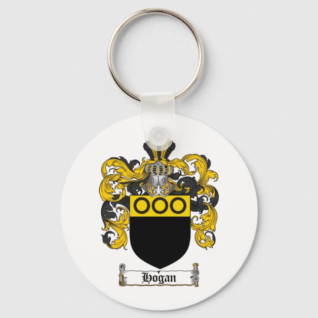 HOGAN FAMILY CREST -  HOGAN COAT OF ARMS KEY RING (Front)