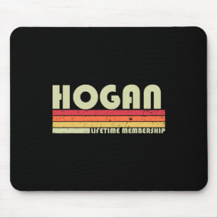 Hogan Surname Funny Retro Vintage 80s 90s Birthday Mouse Pad