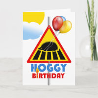 Hoggy Birthday, Hedgehog Crossing Road Sign