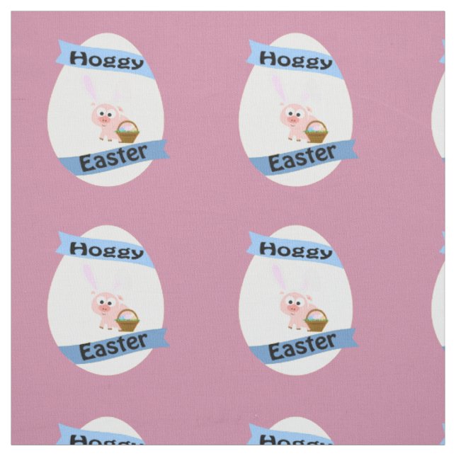 Hoggy Easter Pig Fabric (Swatch)