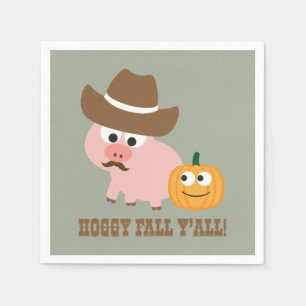 Hoggy Fall Y'all! Napkin