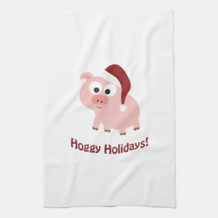 Hoggy Holidays! Tea Towel