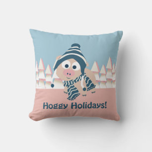 Hoggy Holidays! Winter Pig Cushion