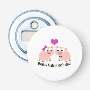 Hoggy Valentines Day Pigs Bottle Opener