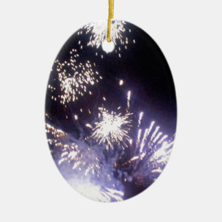 Hogmanay Fireworks Ceramic Tree Decoration