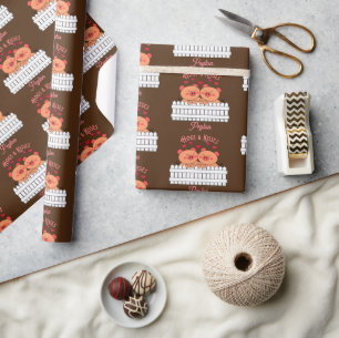 Hogs and Kisses Add a Name Wrapping Paper