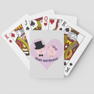 Hogs and kisses! playing cards