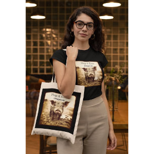 Hogs & Kisses Vintage Farmhouse Chic Pig T-Shirt