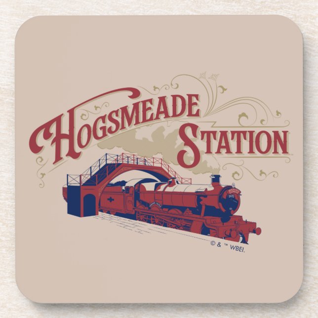 HOGSMEADE Station Vintage Graphic Coaster (Front)