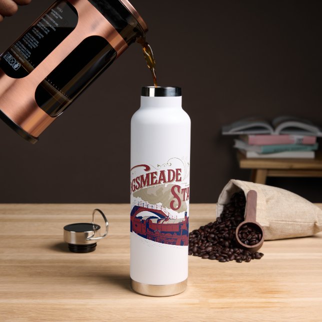 HOGSMEADE Station Vintage Graphic Water Bottle (Coffee)
