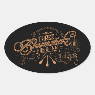 HOGSMEADE™ THE THREE BROOMSTICKS™ Pub & Inn Oval Sticker