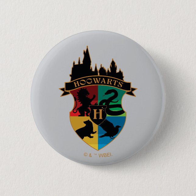 HOGWARTS™ Castle Crest House Pride Badge (Front)