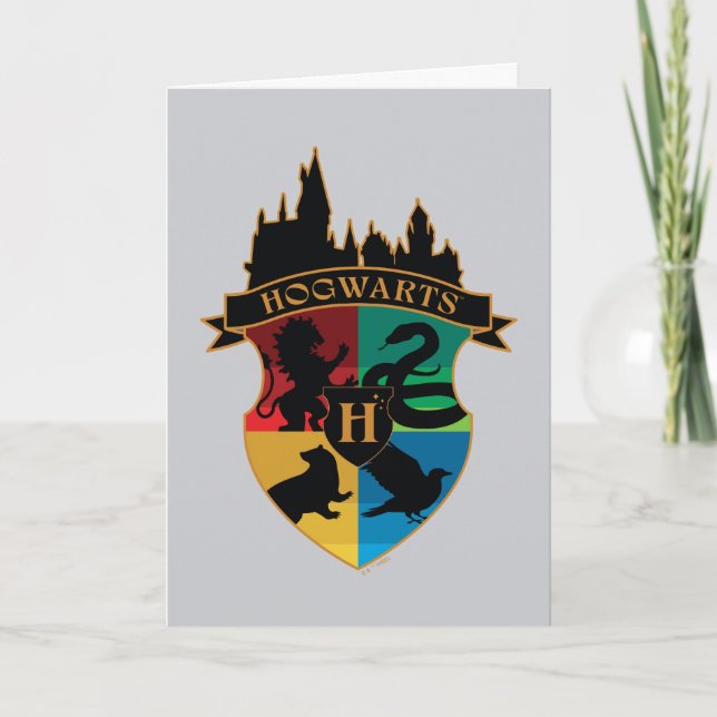 HOGWARTS™ Castle Crest House Pride Badge Card (Front)
