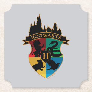 HOGWARTS™ Castle Crest House Pride Badge Paper Coaster