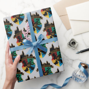 HOGWARTS™ Castle Crest House Pride Badge Wrapping Paper