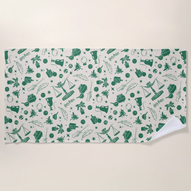 HOGWARTS™ Class Club Pattern Beach Towel (Front)