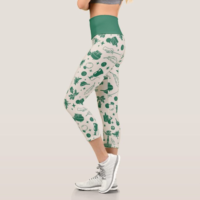 HOGWARTS™ Class Club Pattern Capri Leggings (Left)