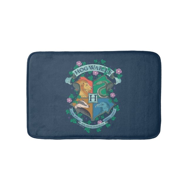 HOGWARTS™ Floral Crest Bath Mat (Front)