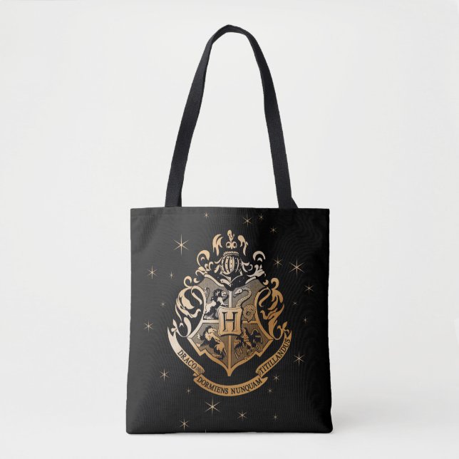 HOGWARTS™ Glistening Golden Crest Tote Bag (Front)