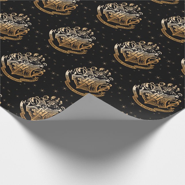 HOGWARTS™ Glistening Golden Crest Wrapping Paper (Corner)