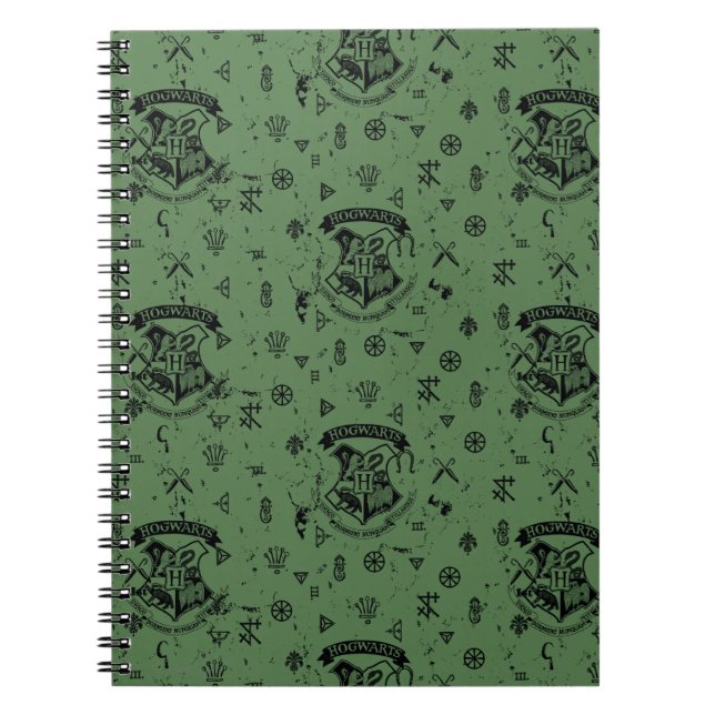 HOGWARTS™ Green Pattern Spiral Notebook (Front)