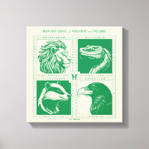 HOGWARTS™ House Animals Grid Canvas Print