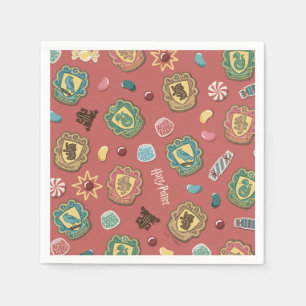 HOGWARTS™ Houses Holiday Cookie Pattern Napkin