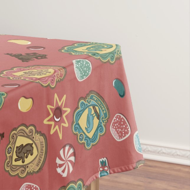 HOGWARTS™ Houses Holiday Cookie Pattern Tablecloth (In Situ)