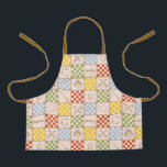 HOGWARTS™ QUIDDITCH™ Team Checker Pattern Apron<br><div class="desc">Celebrate the magic of the wizarding world with this charming checkered icon pattern design. Featuring a playful patchwork of house-inspired colors, broomsticks, magical balls, crests, and other wizarding symbols, this all-over print blends classic charm with whimsical detail. The alternating checkerboard layout gives the design a cozy, quilt-like feel, while the...</div>