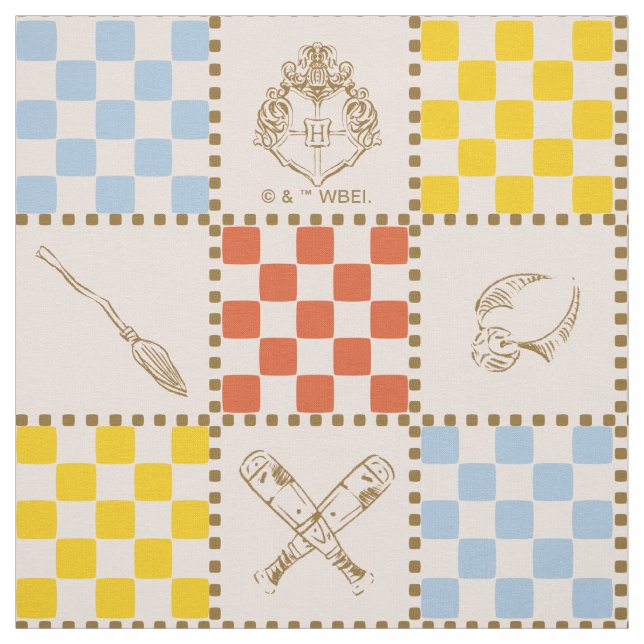 HOGWARTS™ QUIDDITCH™ Team Chequered Pattern Fabric (Swatch)