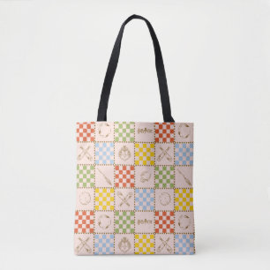 HOGWARTS™ QUIDDITCH™ Team Chequered Pattern Tote Bag